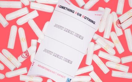 Bij Something for Nothing bestel je gratis tampons en maandverband: ‘Dit schap moet uit de supermarkt verdwijnen’