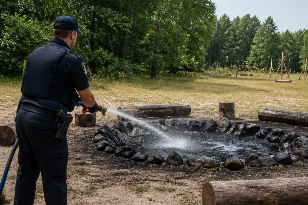 Politie Scheldewaas spuit kampvuurplaatsen nat na meldingen tijdens droogte