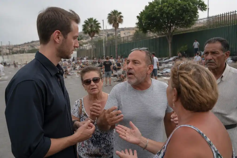 Ceuta: journalist ziet migranten op de grond slapen na grensbestorming
