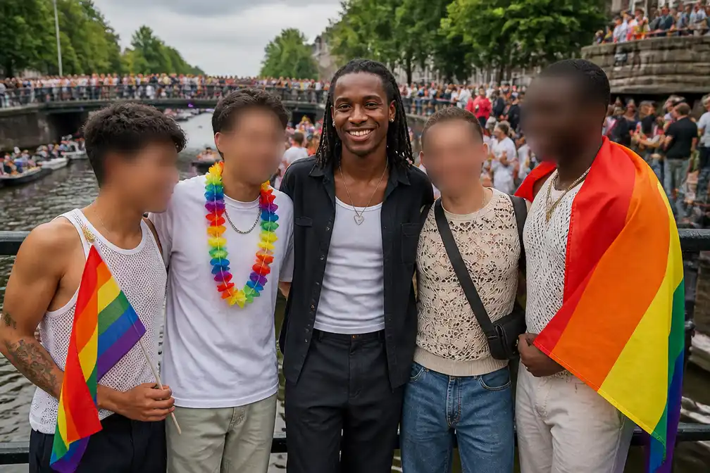 Jeangu Macrooy laat vijf vluchtelingen voor het eerst Pride zien