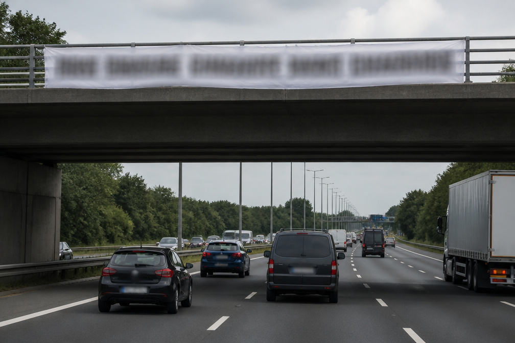 Racistisch spandoek boven E40 bij Gent lijkt reactie op Sophie Straat