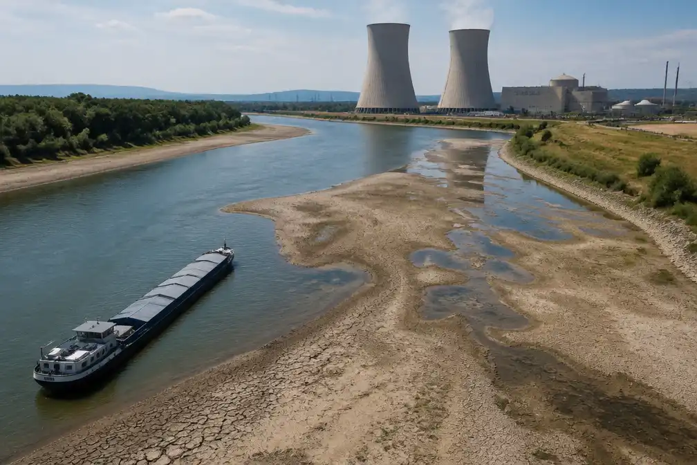 Rivieren in Europa op recordlaagte, kerncentrales stilgelegd door droogte
