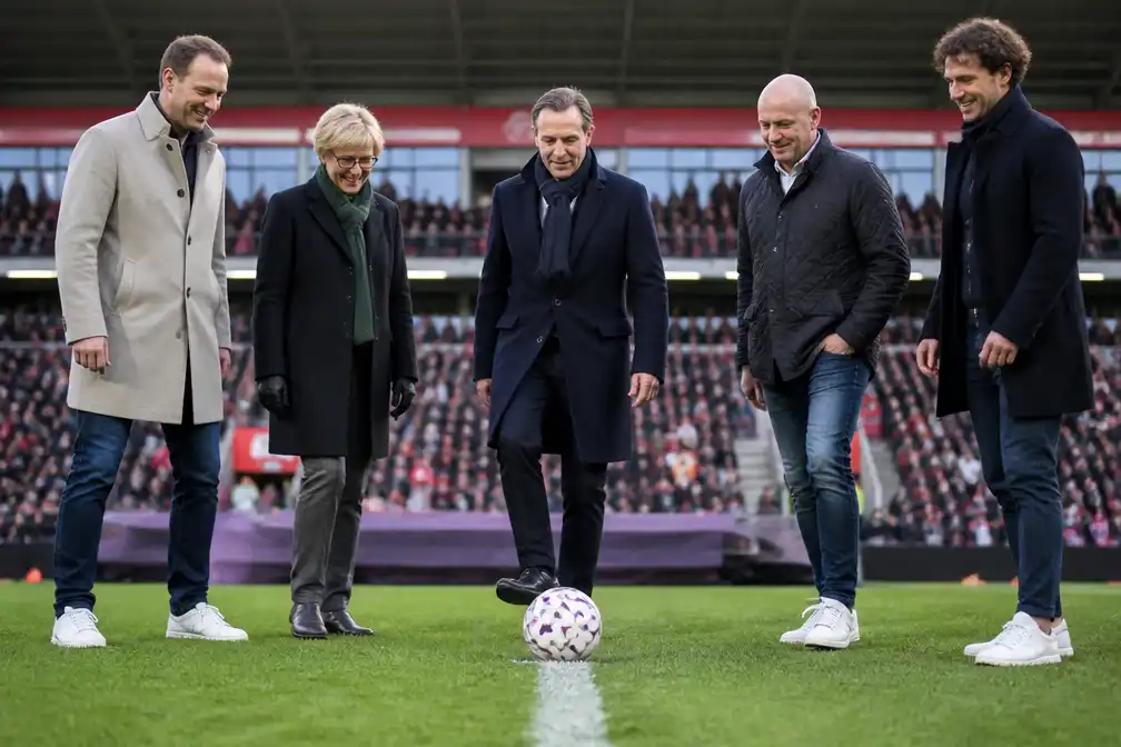 Eerste divisie viert 70-jarig bestaan met symbolische aftrap