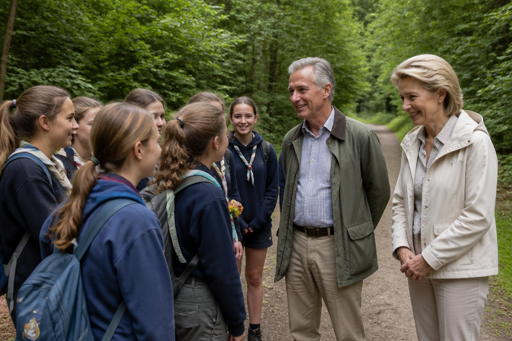 Hasseltse scoutsgidsen botsen op koning Filip en koningin Mathilde in Han-sur-Lesse