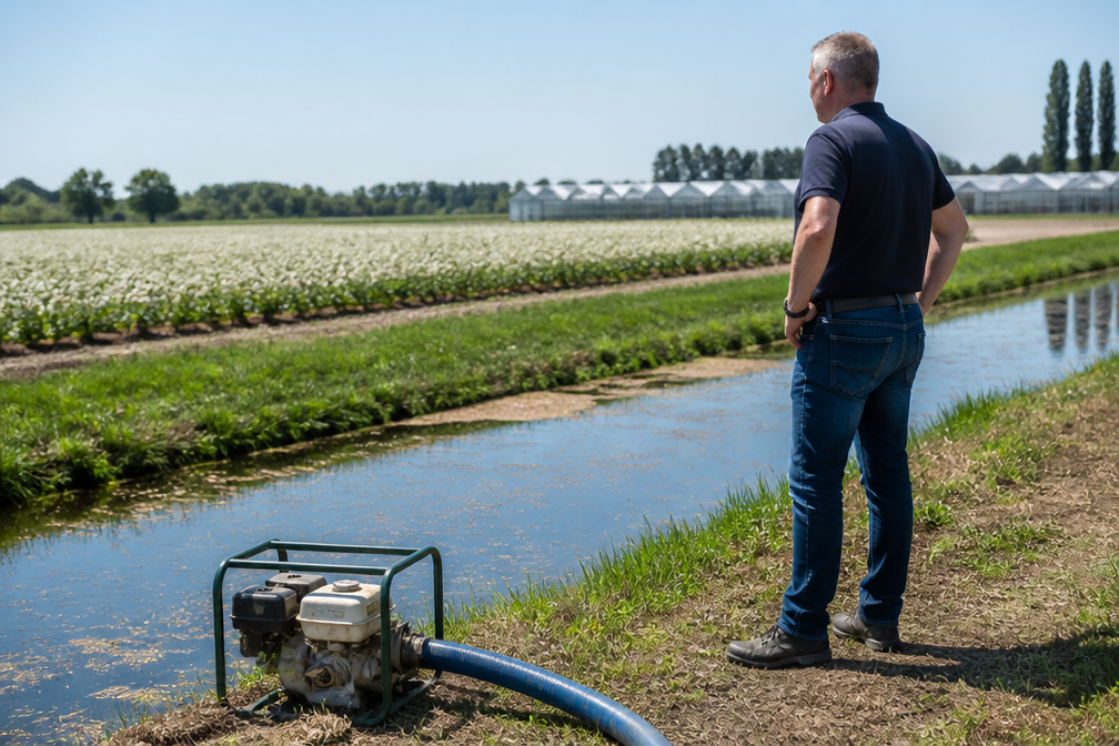 Telers vrezen miljoenenverlies nu oppompen slootwater door droogte verboden is