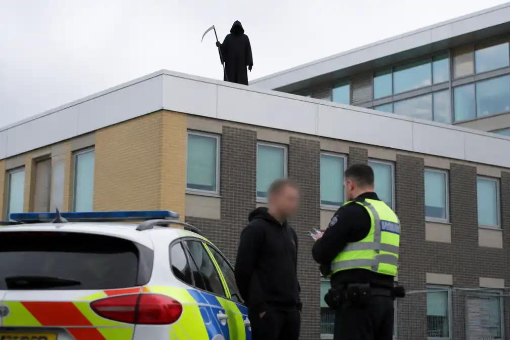 Welshman beboet voor Magere Hein-stunt op ziekenhuisdak