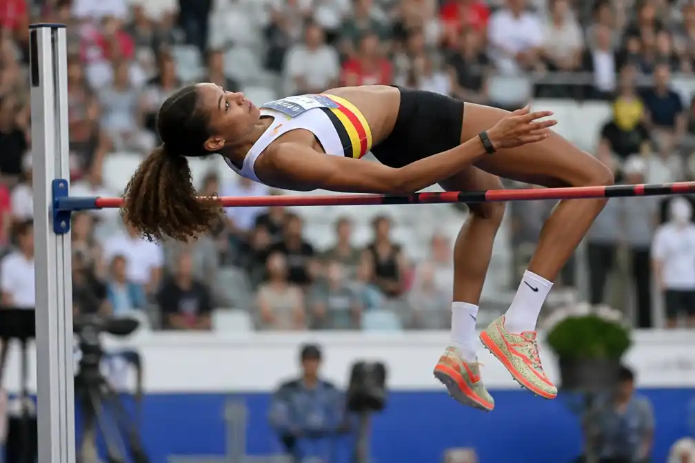 Nafi Thiam neemt deel aan hoogspringen op Memorial Van Damme