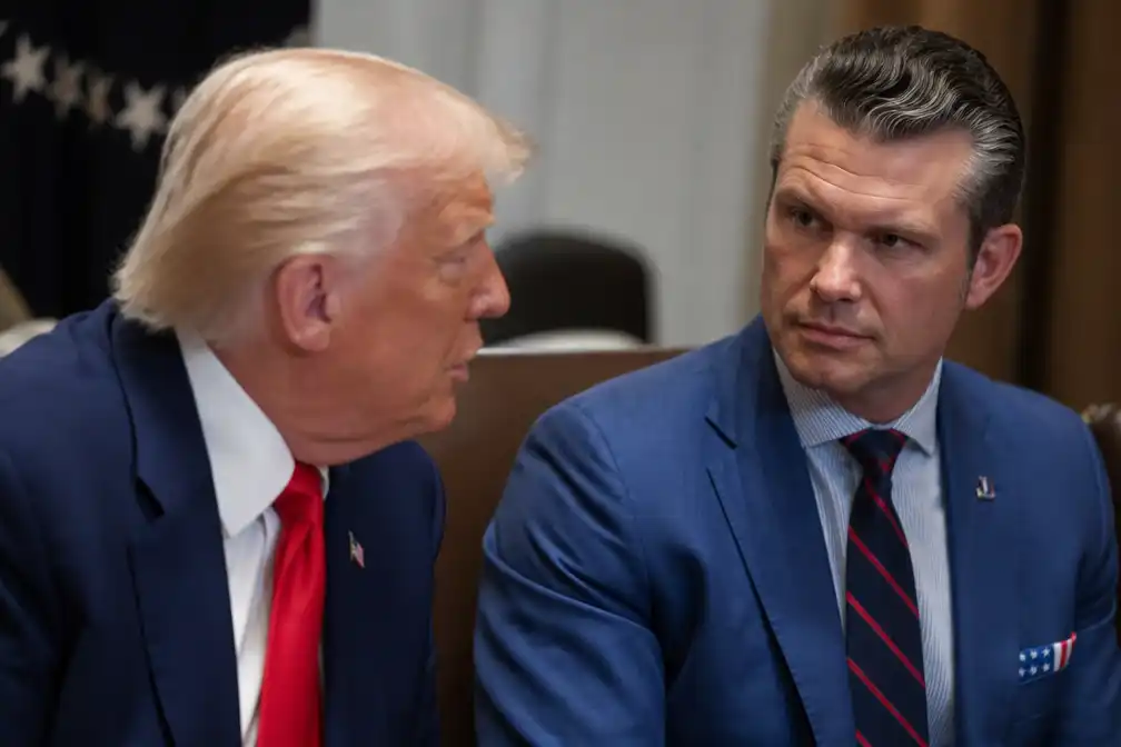 Trump ontkent onenigheid met minister Hegseth over munitie