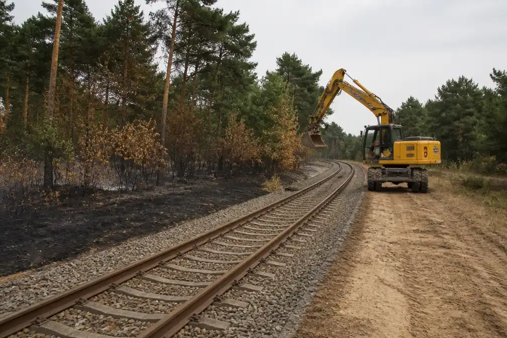 Tot en met zondag geen treinen tussen Boxmeer en Venray na natuurbrand