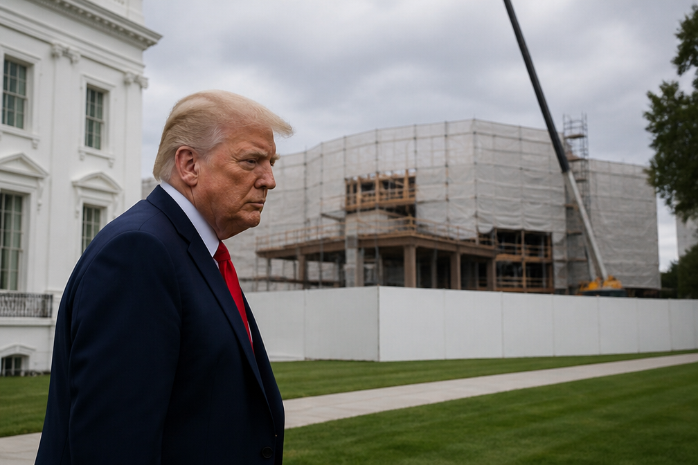 Hof van beroep gelast Trump bouw balzaal Witte Huis stil te leggen