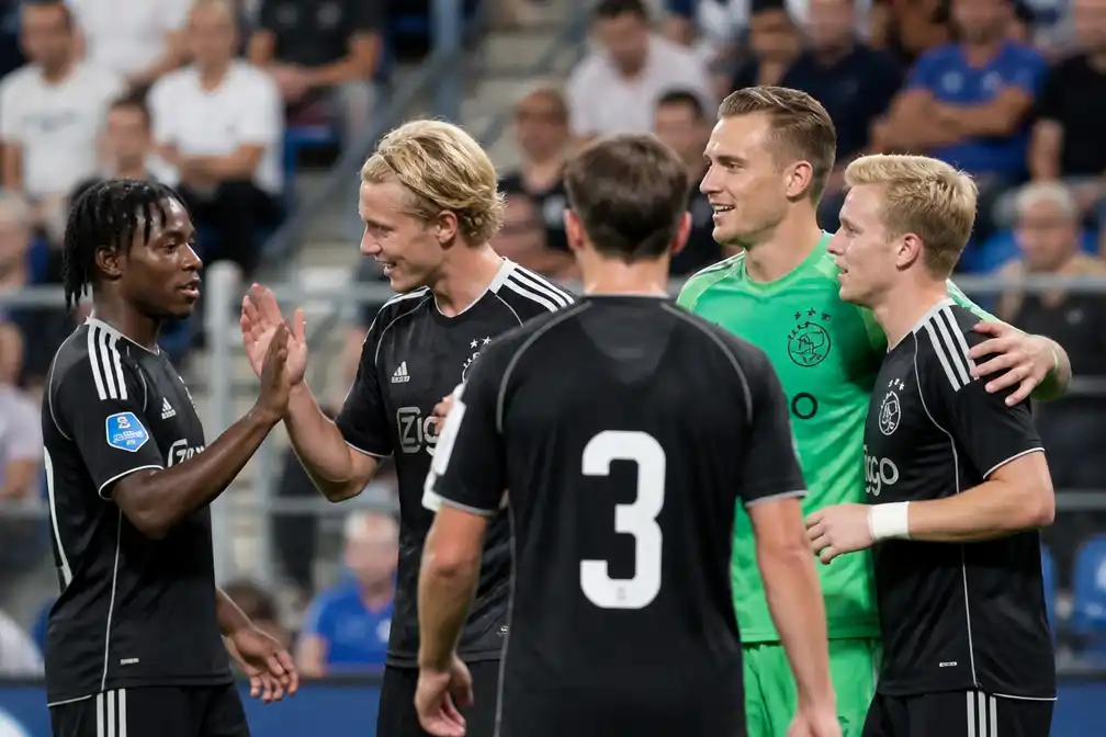 Ajax wint Eredivisie-opening bij PEC Zwolle met 0-2 na rode kaart, invallers scoren