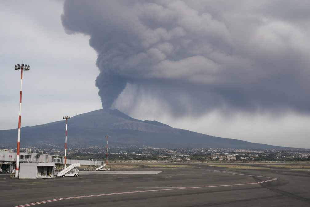 Nieuwe Etna-uitbarsting verstoort vliegverkeer op Catania