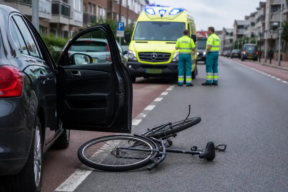 Fietser in levensgevaar na botsing tegen portier in Wenduine