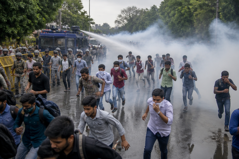 Indiase politie zet traangas en wapenstok in bij protest over overheidsbanen in Jharkhand