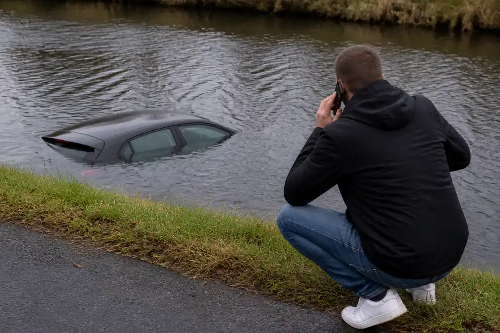 Automobilisten gewaarschuwd: bekend advies bij auto te water niet volgen