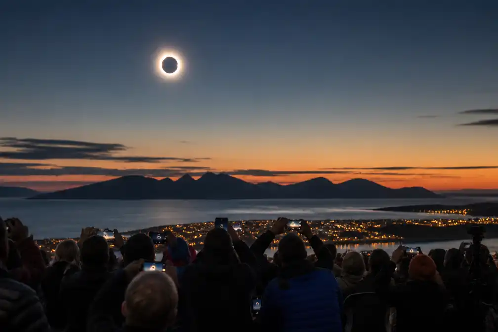 Zeldzame zonsverduistering trekt over Europa, miljoenen kijken naar de hemel