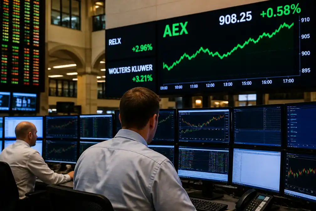 AEX scherpt record aan onder aanvoering RELX en Wolters Kluwer