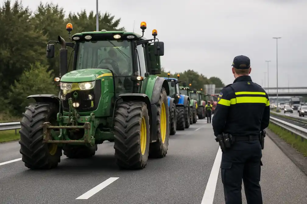 Twente houdt boeren met trekkers van snelwegen tijdens protesten
