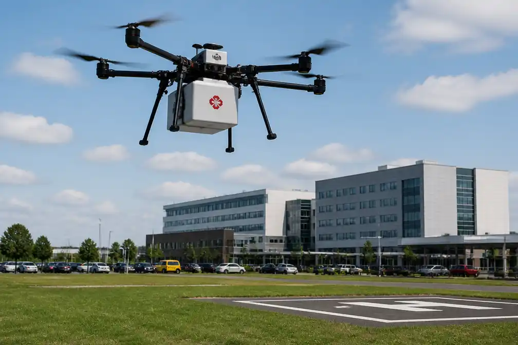 Medische dronevluchten tussen ziekenhuizen Zwolle en Meppel verlengd tot medio 2027
