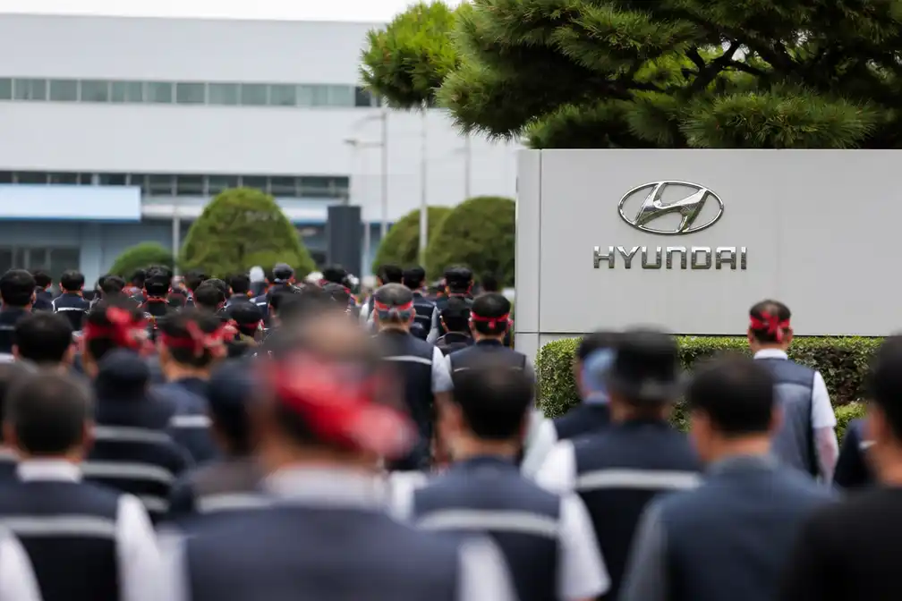 Hyundai-werknemers in Zuid-Korea staken voor het eerst in tien jaar