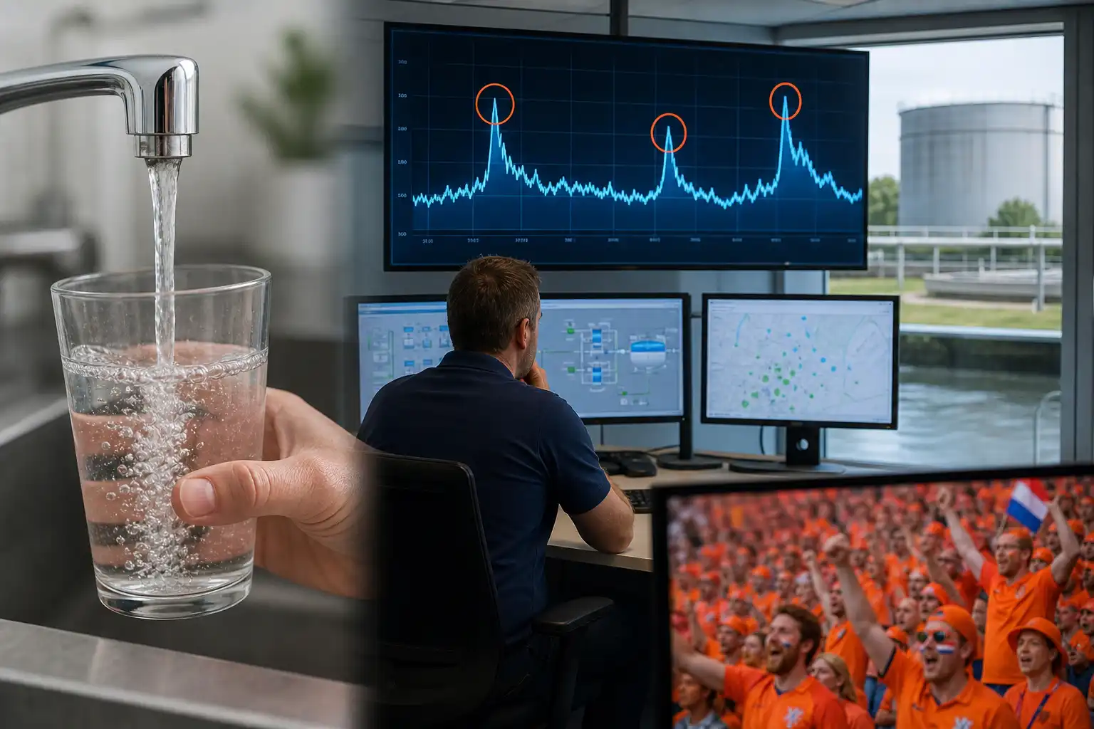 Waterverbruik piekt bij hitte en late WK-wedstrijden, waarschuwt Vitens