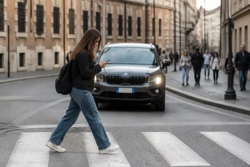 Italië beboet voetgangers die met telefoon oversteken: minstens 75 euro