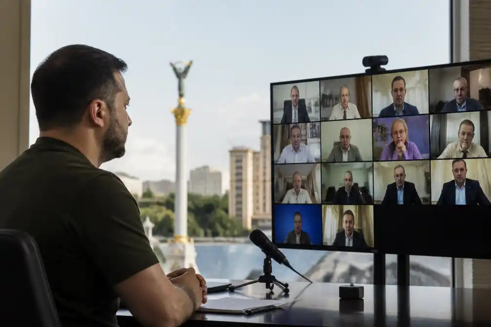 Zelensky dringt op Onafhankelijkheidsdag bij Coalitie van Bereidwilligen aan op luchtverdediging en geld