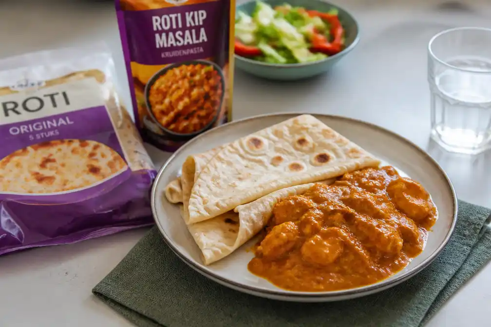 Wat Eten We Vandaag: Snelle roti kip masala in de schijnwerpers