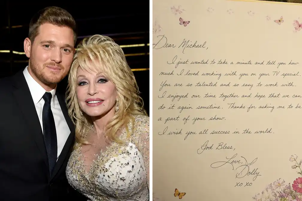 Michael Bublé eert overleden Dolly Parton met oude brief