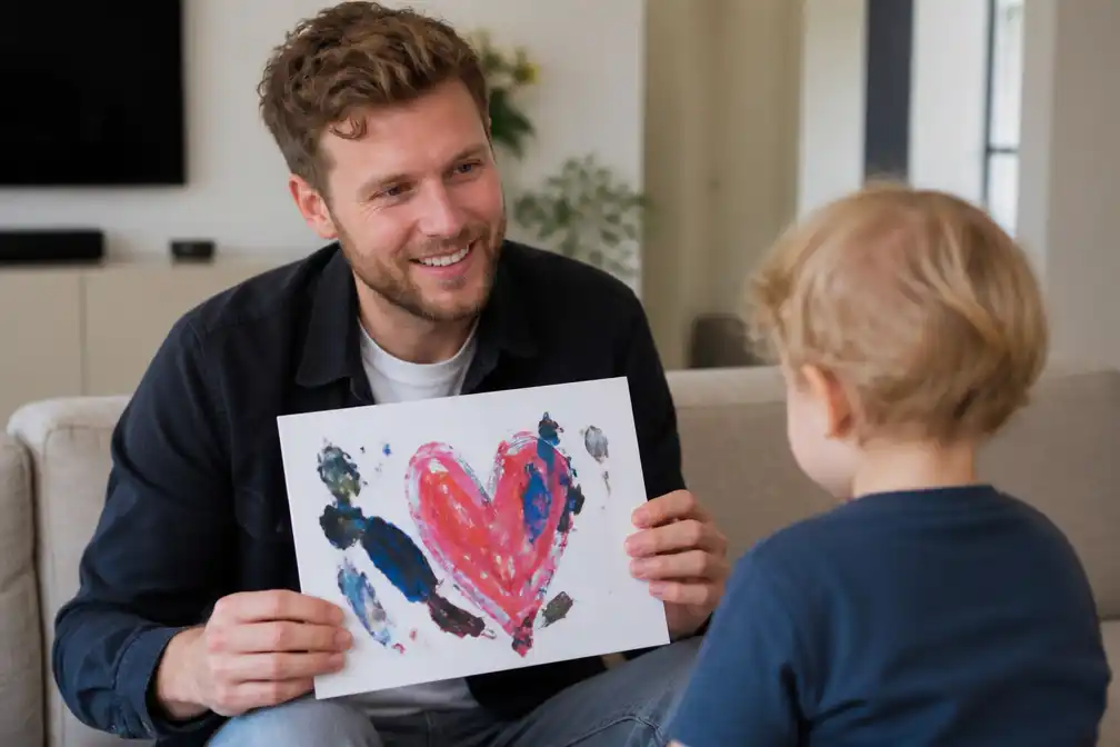 Vaderdag op social media: Freek krijgt kunstwerk van Sef, Jan viert eerste Vaderdag