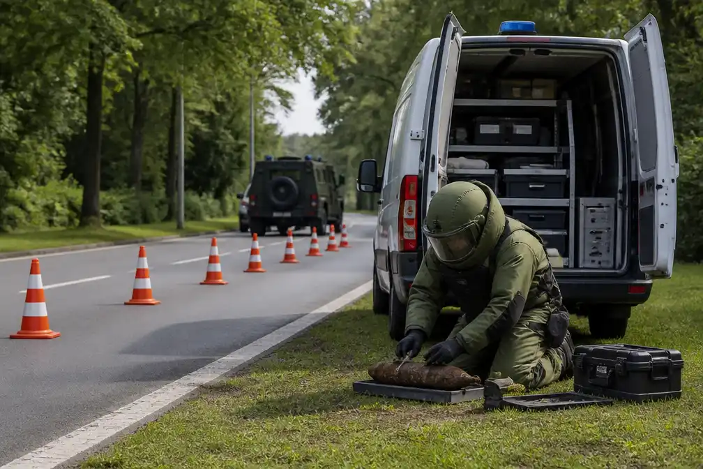 Oude granaat in Kalmthout gecontroleerd tot ontploffing gebracht door DOVO