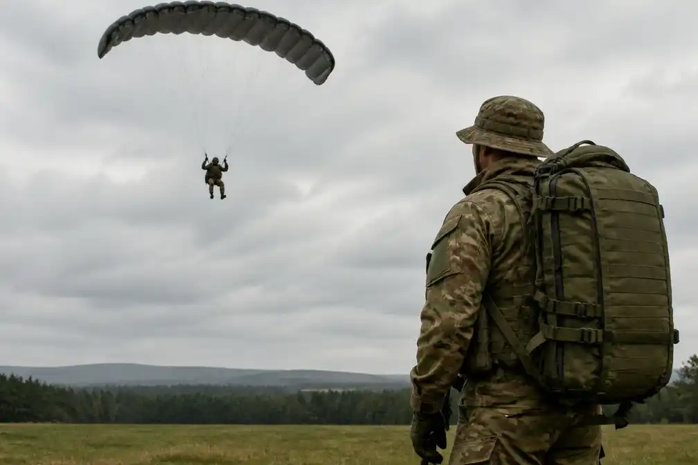 Britse militairen testen rugzakparaglider voor geheime operaties