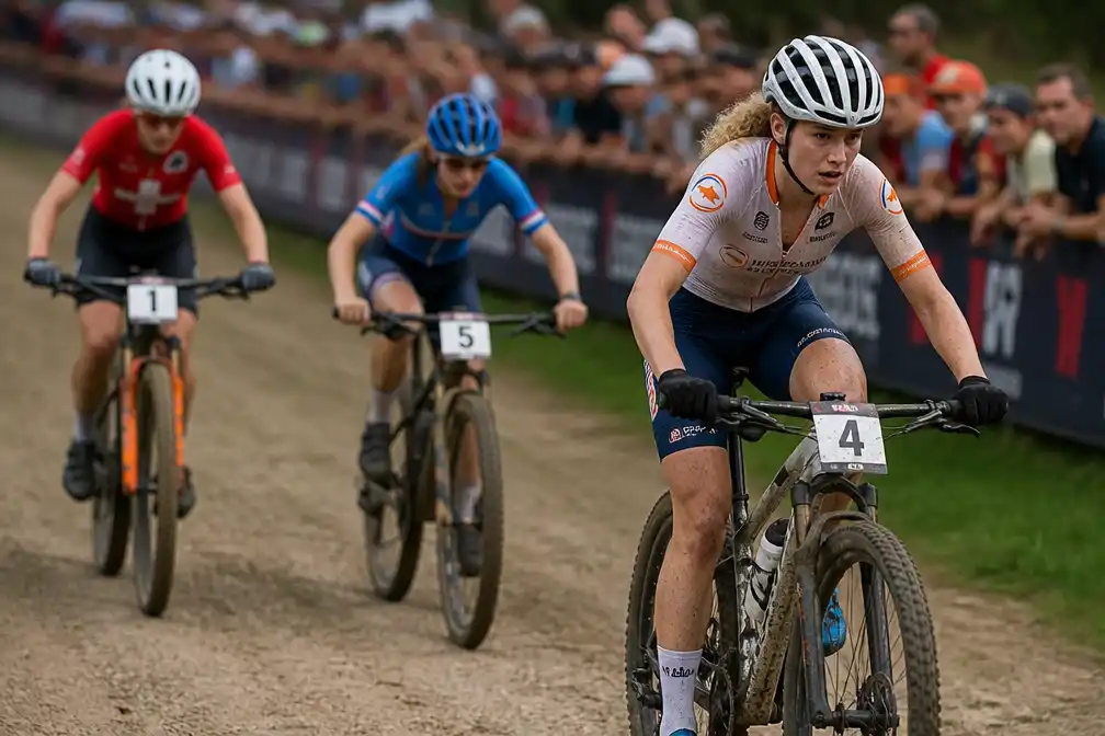 Puck Pieterse grijpt naast medaille op WK mountainbike in Val di Sole