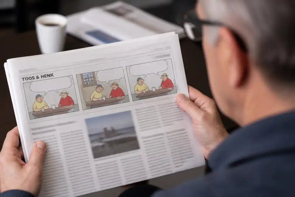 Dagelijkse cartoon 'Toos en Henk' van Paul Kusters verschijnt in twee kranten