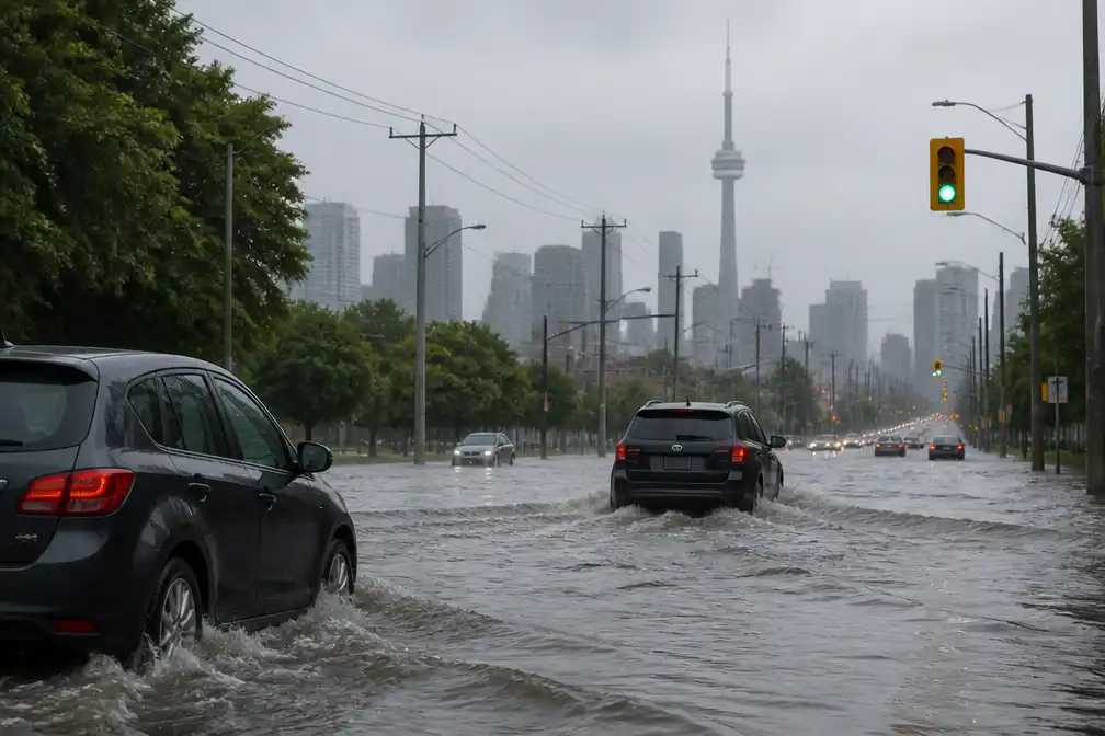 Onweer Toronto: tienduizenden zonder stroom en wegen overstroomd