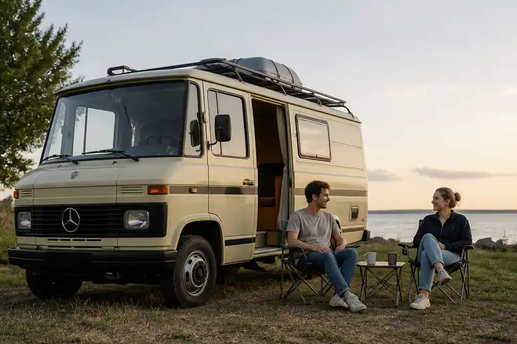 Amersfoorts stel geniet van vrijheid in Mercedes-camper uit 1980