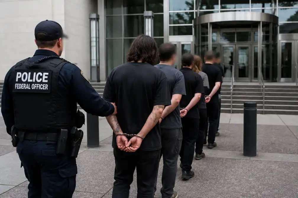 Acht krijgen tot 100 jaar voor geweld bij ICE-protest in Texas