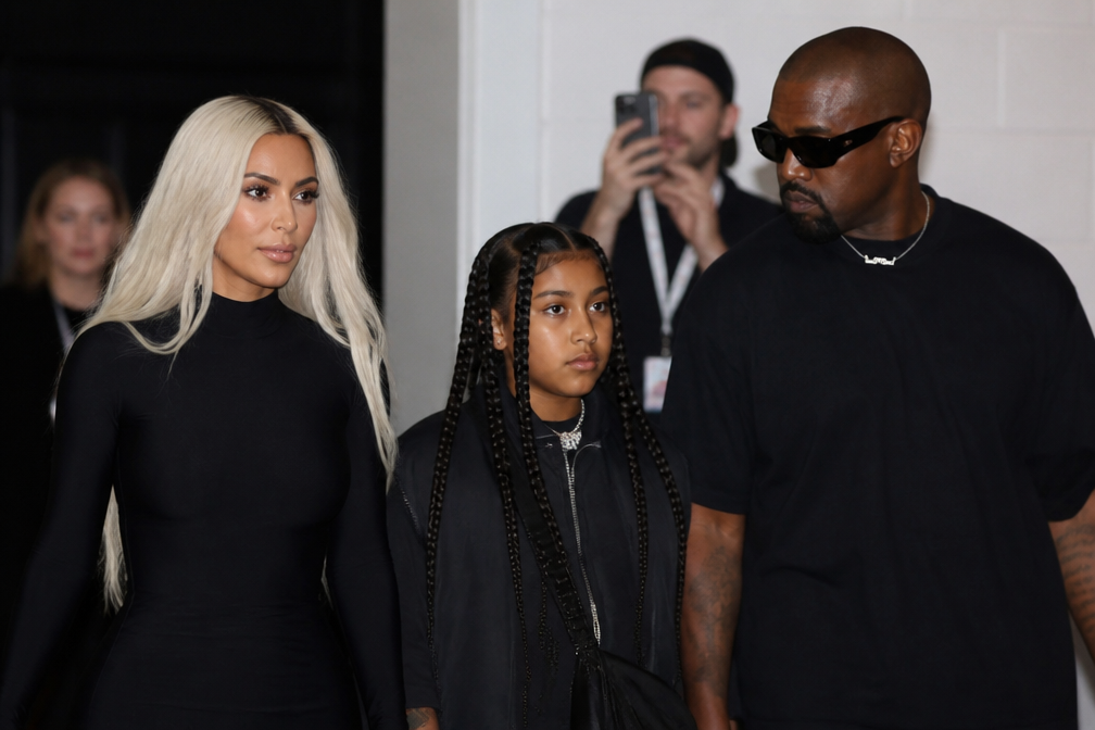 Kardashian en Ye wonen eerste soloconcert dochter North West bij