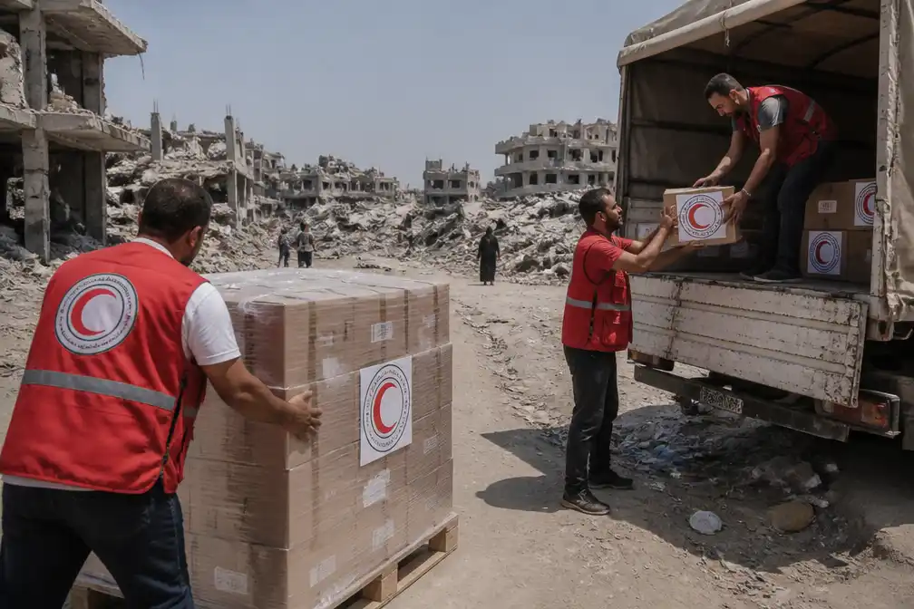 Rode Kruis: hulp aan Gaza op kritiek dieptepunt, 93 pallets in augustus