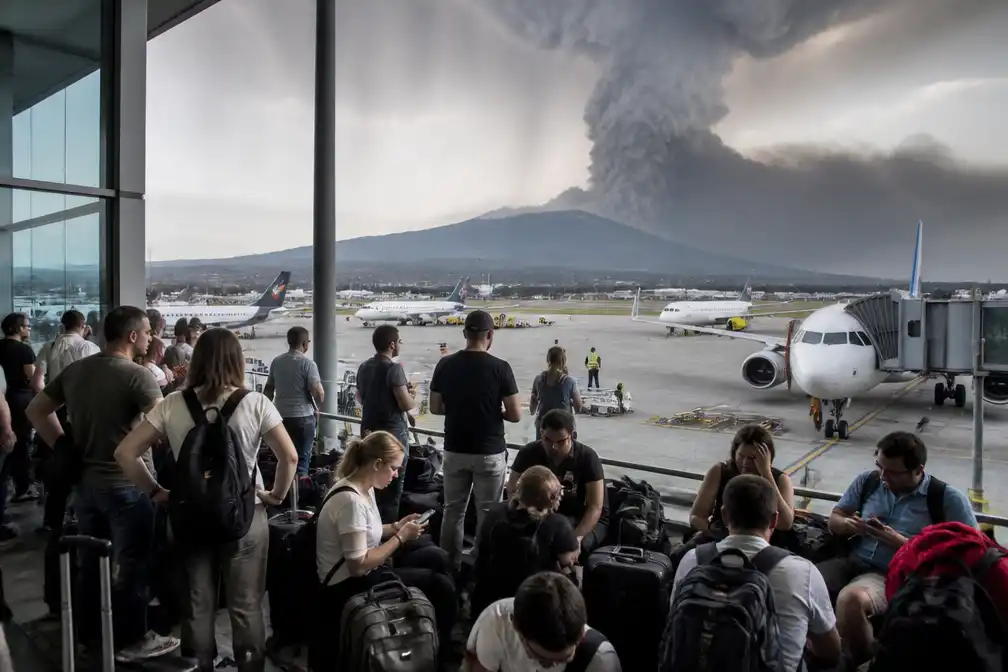 Aswolk Etna legt aankomende vluchten op luchthaven Catania stil tot 16 uur