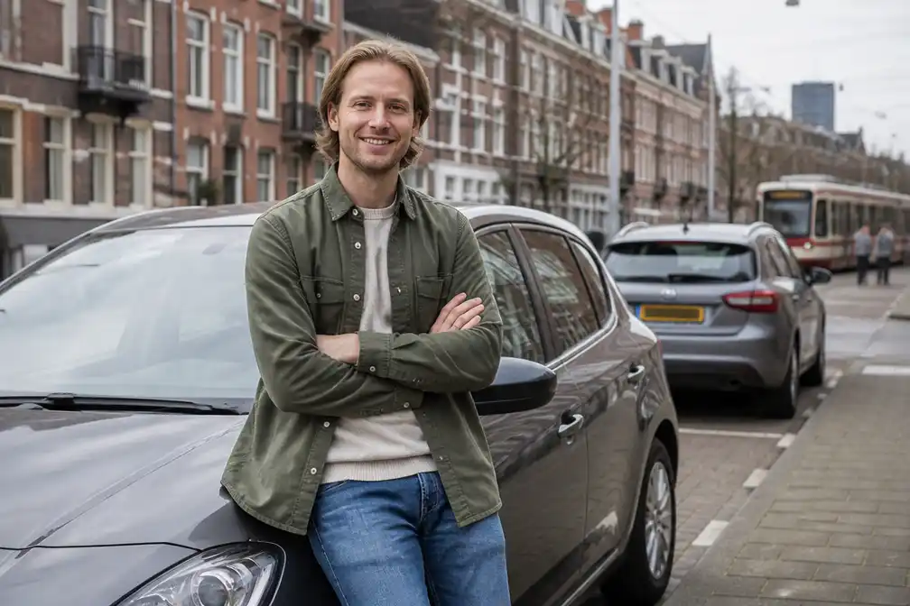 Hagenaar Thijs van Moorselaar (33) deelt zijn auto met 130 anderen