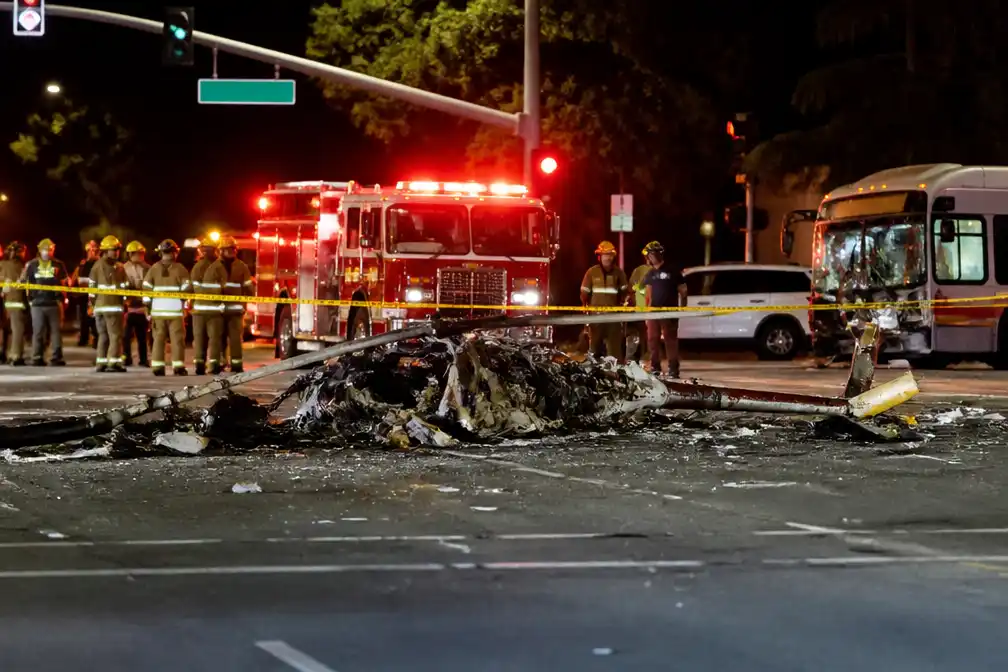Drie doden bij helikoptercrash in Los Angeles County