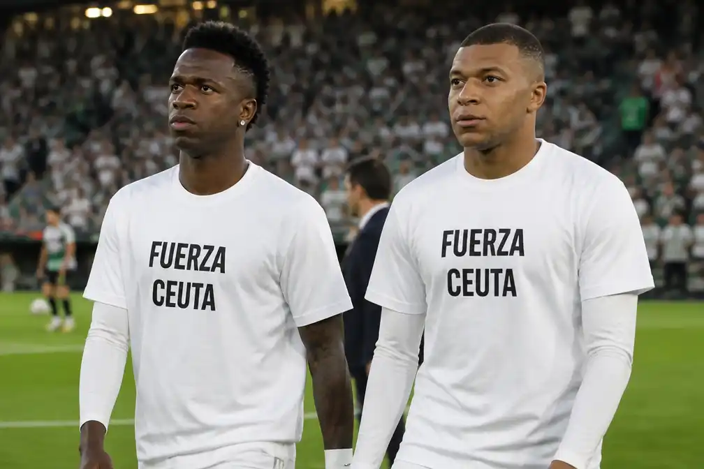 Vinícius en Mbappé dragen met tegenzin Ceuta-shirts bij zege Real Madrid in Elche