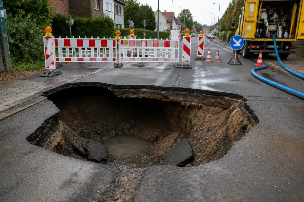 Zinkgat van 6 op 3 meter hindert verkeer in Hasselt na lek in waterleiding