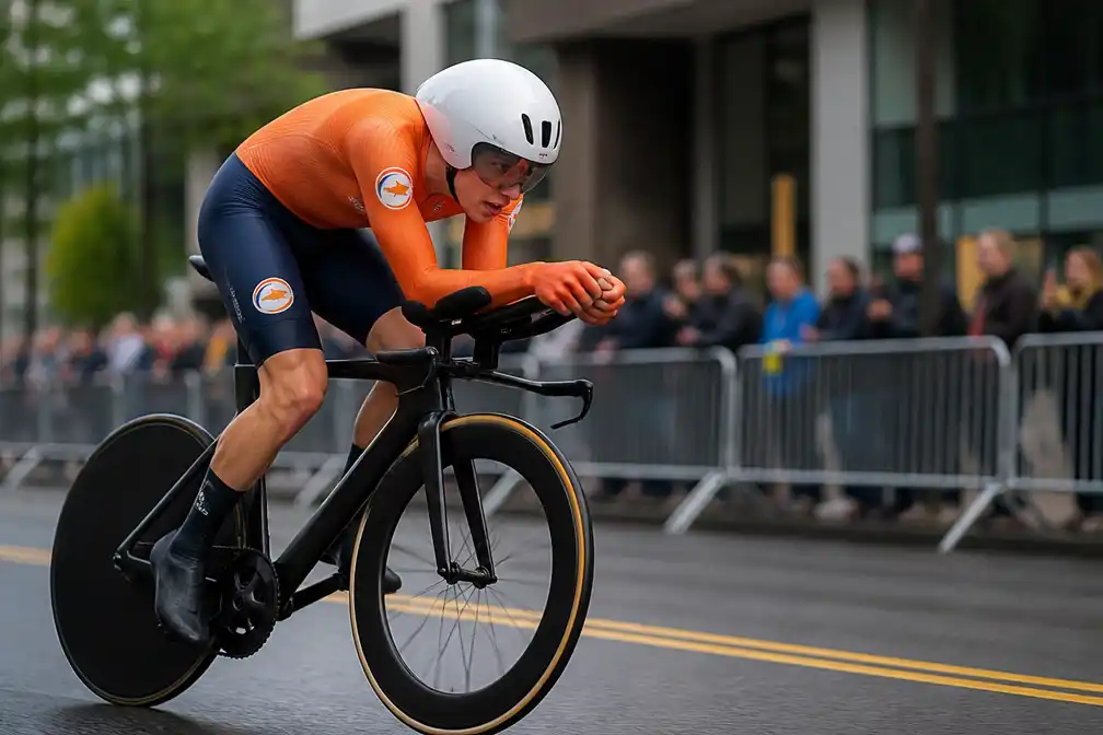Ryan Gal verrast met WK-goud tijdrijden bij beloften, Van Kerckhove twaalfde in Montreal