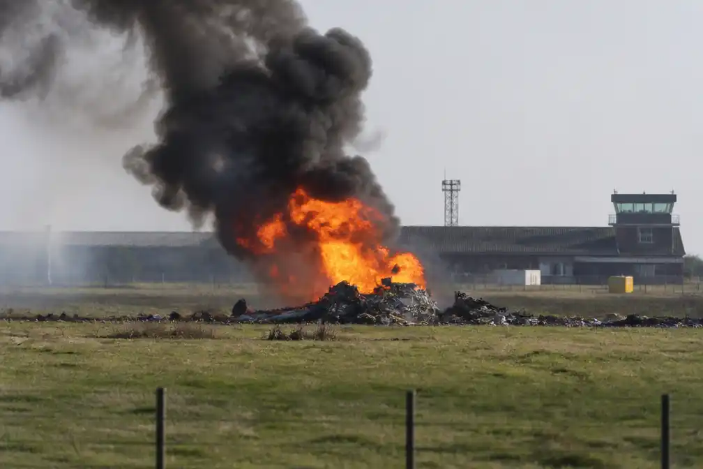 Twee RAF-piloten katapulteren zich uit toestel vlak voor crash bij RAF Valley