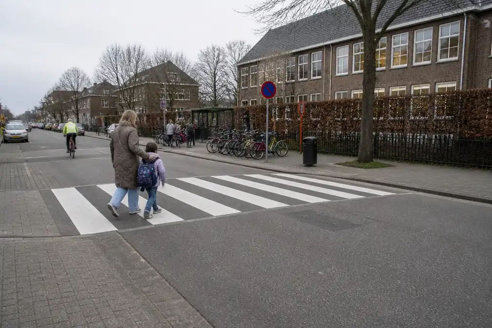 Paaltjes in schoolomgeving Mariakerke maken plaats voor groen en breder zebrapad