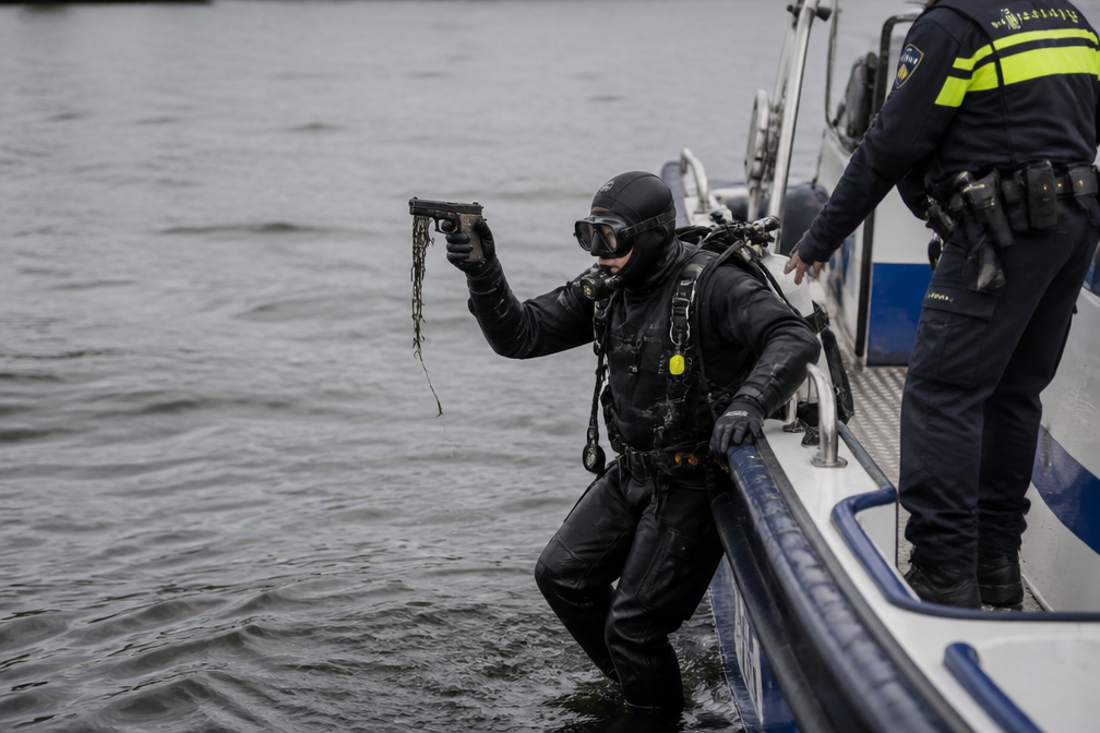 Duikers vinden vuurwapen na dodelijke schietpartij in Amsterdam-Noord