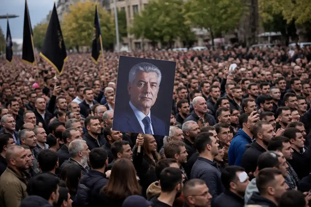 Duizenden Kosovaren protesteren tegen vonnissen Kosovotribunaal