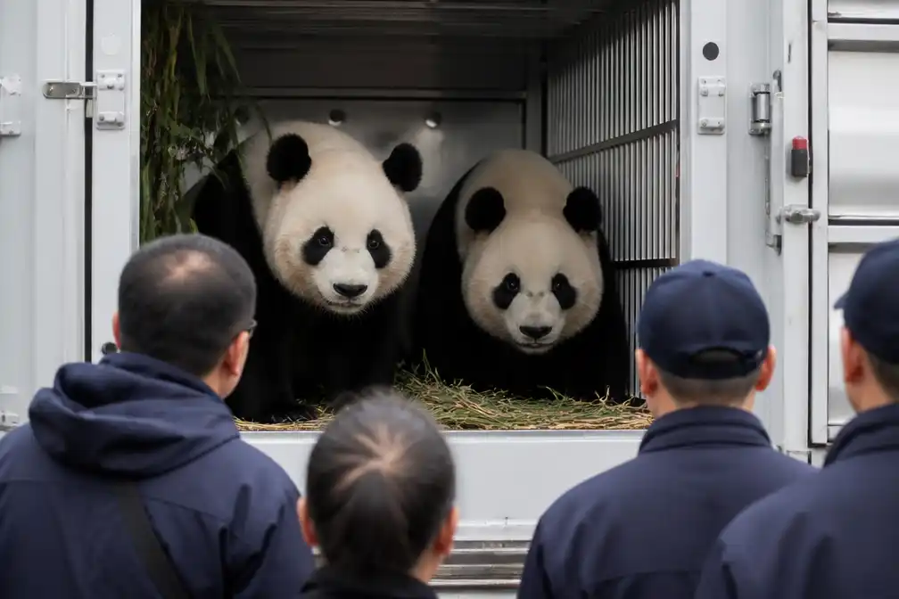 China stuurt panda's Ping Ping en Fu Shuang voor tien jaar naar Atlanta
